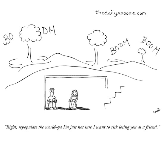 cartoon - repopulating after the apocalypse